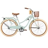 Huffy #54576 Women's Nel Lusso Cruiser 24" Bike, Mint, Wire Basket, 24" x 2.125" Cruiser Tires, 1 speed, Cruiser Handlebar