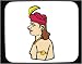 Decorated Mouse Pad with man, armlet, Asia, traditional, chain, jewelry, turban, India, ornament