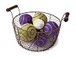 BoHo Indoor Bocce Ball Set with Large Wire Mesh Basket