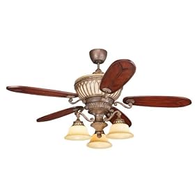 Monte Carlo 5SCR60BR3-L Stirling Castle 60-Inch 5-Blade Ceiling Fan with Remote and Light... by Monte Carlo