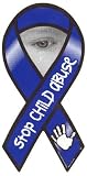 Child Abuse Car Ribbon Magnet