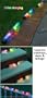 Set of 3 Color Changing Solar Strip Path, Patio, Pool, Garden, Yard Lights Blue~red~green