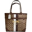 Coach Heritage Signature Stripe Tote 13196