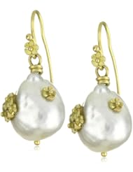 Vibes "Fairytale" 18 Karat Gold and White South Sea Pearl Earrings