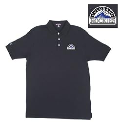 Colorado Rockies MLB "Classic Pique" Polo Shirt (Black)