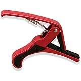 カポタスト フォーク・エレキ用 カポ capo ギターアクセサリ シンプルで使いやすい 赤