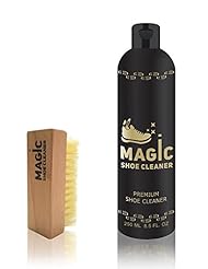 Kitchen: Magic Shoe Cleaner - Premium Shoe Cleaner - 8.5 Oz. Fabric Cleaning Solution Plus Cleaning Brush - Perfect for Athletic Shoes, Leather, Boots, Sandals, Nubuck, Golf Shoes - NON TOXIC - Magic Shoe Cleaner