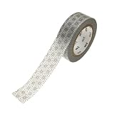 mt Deco Tape - Asanoha Hai - Floral Pale Grey