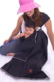 Oopa Baby Pique Sling Black Pique with Small Polka Dot Ribbon Edging