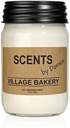 VILLAGE BAKERY - Original Mason Jar Soy Candle - 50+ Hours of Fragrance - Made in USA From All Natural Products - THE PERFECT GIFT