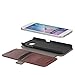 Galaxy S6 Wallet Case, VENA [vFolio | Genuine Leather] Slim Vintage Flip Wallet Stand Case with Card Slots for Samsung Galaxy S6 (Brown/Black)