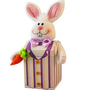 Mr. Funny Bunny Easter Gift Tower of Chocolate and Candy Treats
