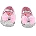 Voberry Newborn Baby Toddlers Girls Bling Soft Soled Anti-Slip Crib Shoes with Free Hairband