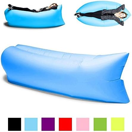 Outdoor Inflatable Lounger, Oby® Nylon Fabric Beach Lounger Convenient Compression Air Bag Hangout Bean Bag Portable Dream Chair (Blue)