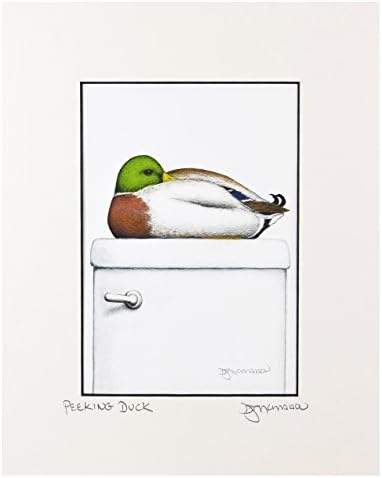 Don McMahon Peeking Duck Matted Print, 8x10 Unframed