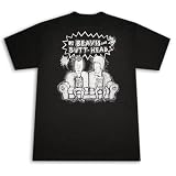 Beavis & Butthead Couch Sketch Black Graphic Tee Shirt