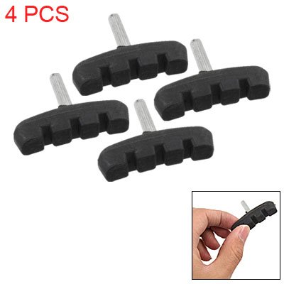 2 Pair of Bicycle Bike Rubber Replacement Brake Pads Black