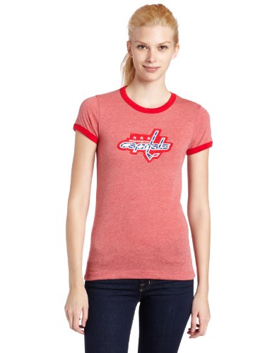 Majestic Threads NHL Washington Capitals Ringer Tee, Red, Small