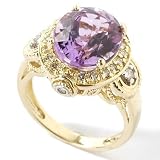 18K Gold Martha Rocha Kunzite & Diamond Ring
