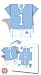 Set of 96 North Carolina Tar Heels - UNC Football JerseyNaps® Party Napkins NCAA College Athletics