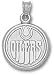 Edmonton Oilers Solid Sterling Silver Round Logo 5/8'' Pendant