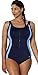 Aquabelle Women's Xtra Life Lycra Cornflower Zip Swimsuit