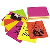 Neon Bond Paper, 8 1/2"X11", Assorted Five Colors, 100 Sheets