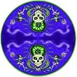 Hand Made Retro "Skulldini" Parasol Shade Umbrella