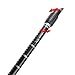 AGPtek Black Trekking Hiking Stick Pole alpenstock Adjustable telescoping Anti Shock Nordic Walking mountaineering (7075 Aluminum Cork grip Ergonomic)