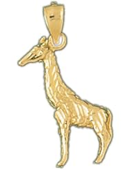 Dazzlers Solid 14k Gold 3D Giraffe Charm Pendant Available in three colors from jewelsberry (weights: 3.3 grams only)