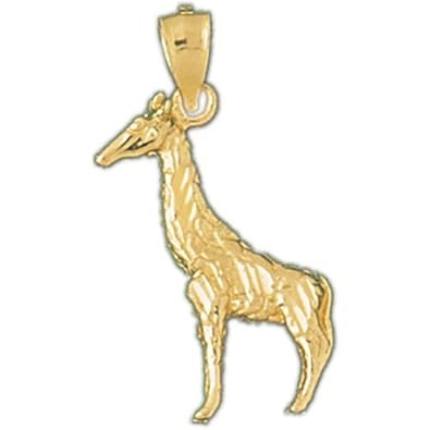 Cheap Girls Jewelry Dazzlers Solid 14k Gold 3D Giraffe Charm Pendant Available in three colors from jewelsberry (weights: 3.3 grams only) For Sale