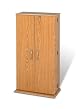 Furniture By Prepac Oak & Black Tall Locking Media Storage Cabinet