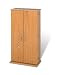 Furniture By Prepac Oak & Black Tall Locking Media Storage Cabinet