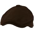 Men's Winter Wool Button Duck Bill Curved Ivy Cabby Driver Hat Cap Brown L/XL