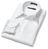  : Geoffrey Beene Men's Long Sleeve Wrinkle Free Fitted Sateen Solid Shirt, White, 15.5 - 32/33