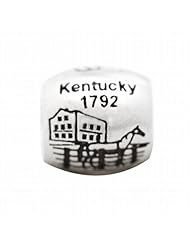 De Buman Sterling Silver Us 50 State Kentucky Bead,hole 5mm