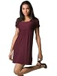Voom by Joy Han Dress - Polkadot Puff Sleeve in Wine Designer Dresses for Women