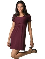Voom by Joy Han Dress - Polkadot Puff Sleeve in Wine Designer Dresses for Women