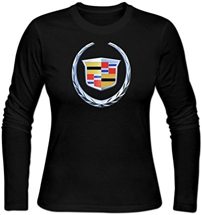 Motors Cadillac Logo Women's Long Sleeve T-shirt by Yjia L Black