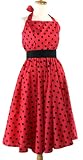 Hey Viv ! 50s Retro Style Costume Halter Dress - Cherry Pink