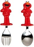 Munchkin Sesame Street Toddler Fork and Spoon, Elmo