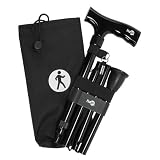 Hugo Premium Club Folding Cane - Black