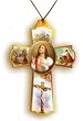 Sacred Heart of Jesus Necklace with Cord, 2 x 1.5" - MADE IN ITALY