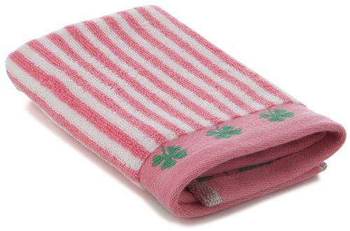 Tommy Hilfiger Pink and White Stripe Jacquard Washlcoth