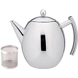 KAISERHOFF 1,5 L Edelstahl Kanne inkl. Sieb - Teekanne - Kaffeekanne