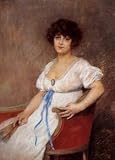 12X16 inch Carrier Belleuse Pierre Portrait Of A Seated Lady 1926