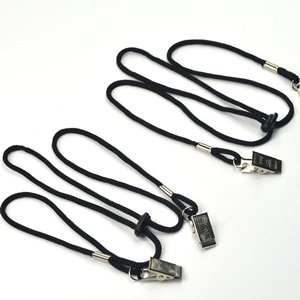 Bluecell Pack of 2 Adjustable Napkin Clip Lanyard Neck Strap for Elderly/Adult/Baby + Bluecell Cable Tie