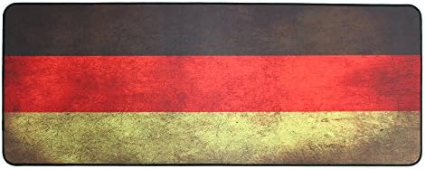 The Holic Vintage Flag Gaming Mouse Pad with an Optimized Textured Surface / Non-slip Rubber Base Wide Gaming Mouse Mat (DE)