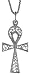 Sterling Silver Filigree Ankh Cross Pendant, 1 1/16 in. (27mm)