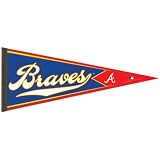 Atlanta Braves - Logo Collage 12 X 30 Pennant MLB Pro Baseball by Old Glory